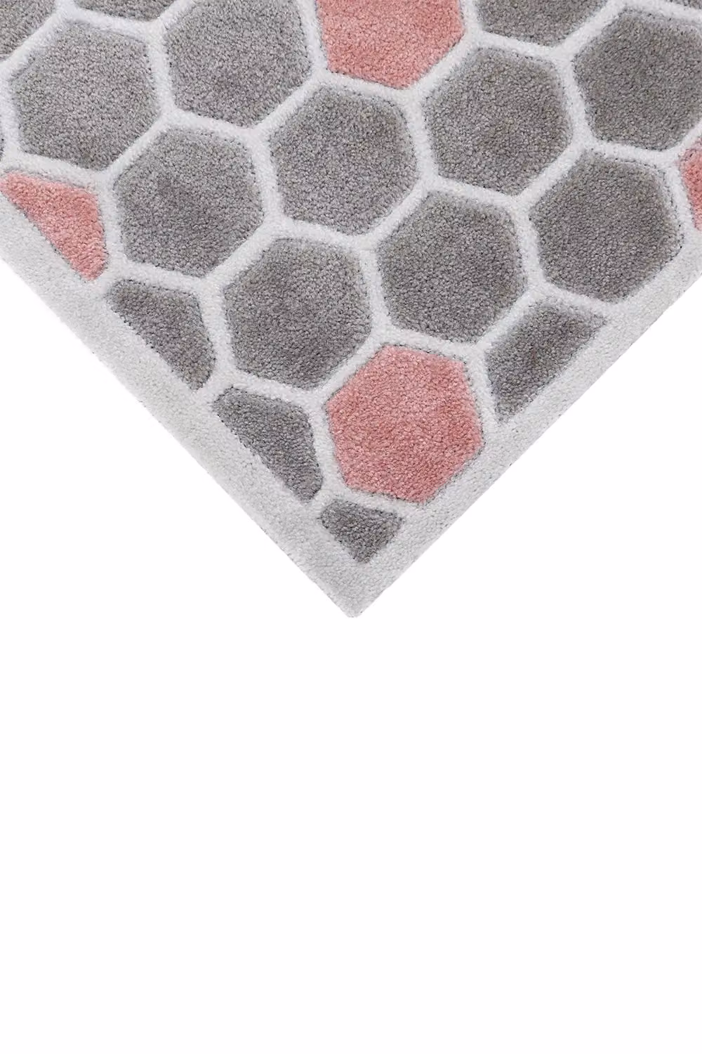 JVL Solemate Hand Carved Honeycomb Doormat, Grey, W: 57 cm, D: 100 cm – 3