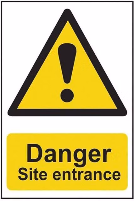 Scan Danger Site Entrance Multicolour PVC Sign W: 40 cm, H: 60 cm – 1