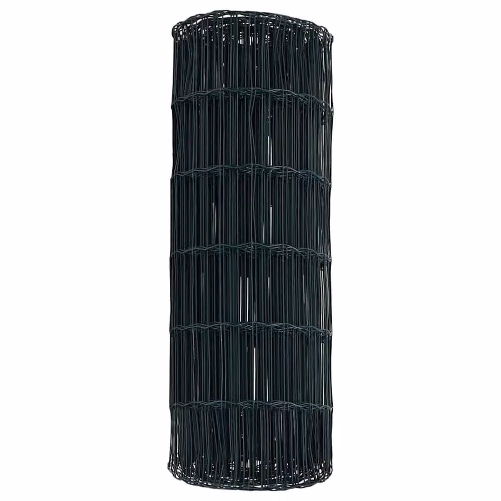 Berkfield Home Euro Fence Green PVC-Coated Steel Fencing, W/H: 0.8 x 25 m – 4