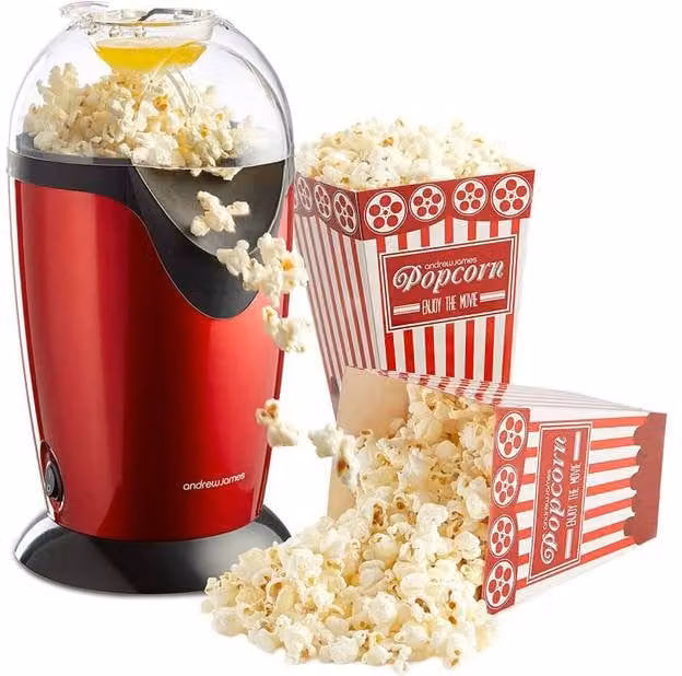 Andrew James Hot Air Popcorn Maker in Red – 1