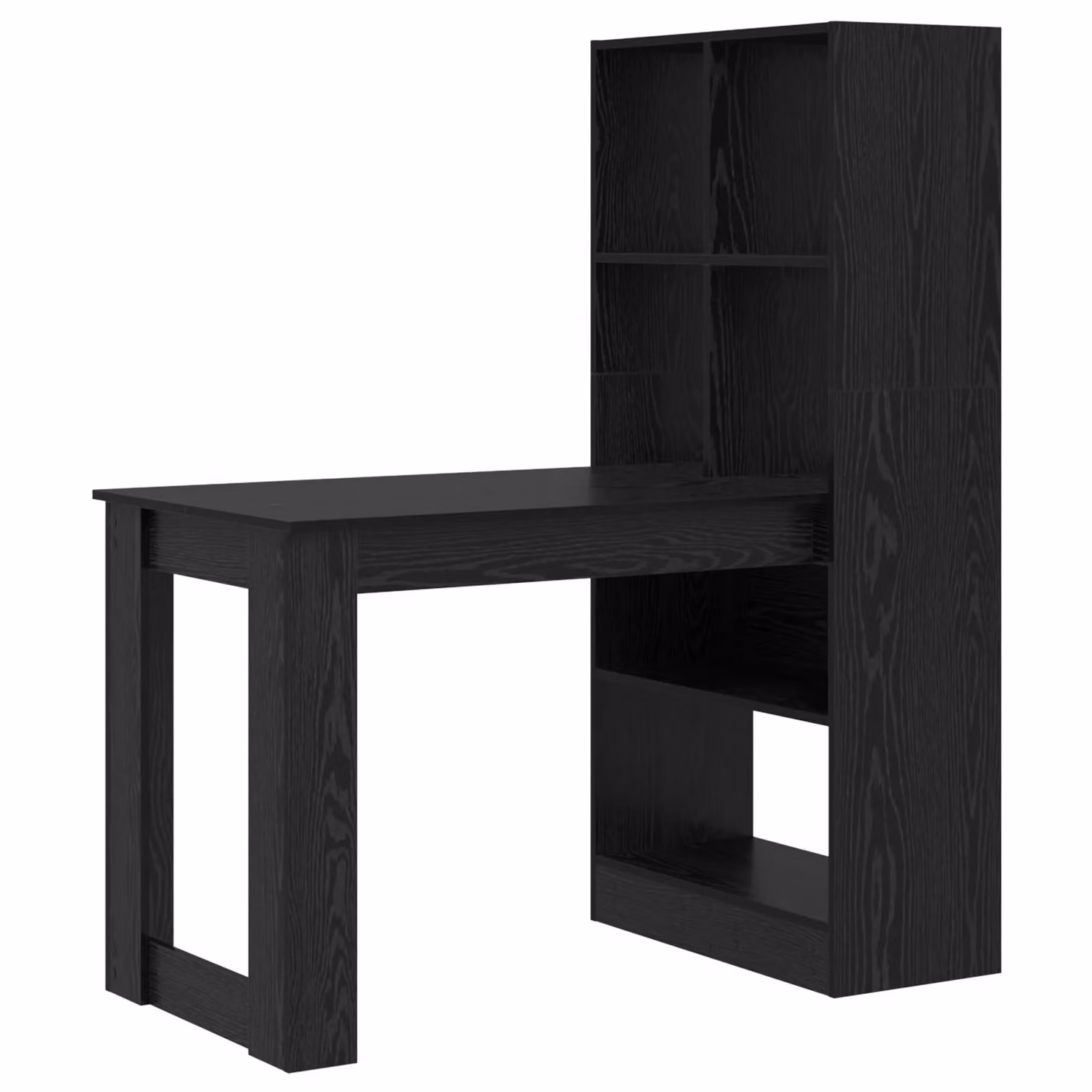 Berkfield Home Black Oak Modern Writing Desk, W/D/H: 122 x 67 x 145 cm – 2