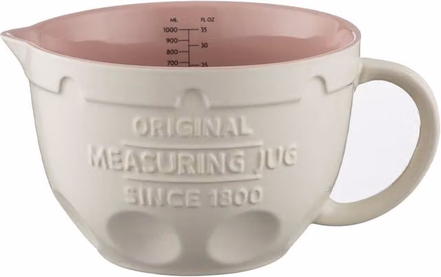 Rayware Mason Cash Ceramic Measuring Jug, 1 l, White