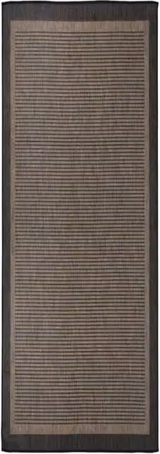 Berkfield Home Outdoor Flatweave Striped Rug, Brown, W/D/H: 80 x 250 cm – 1