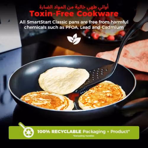 Tower SmartStart Classic 32cm Aluminium Non-Stick Frying Pan, Black – 4