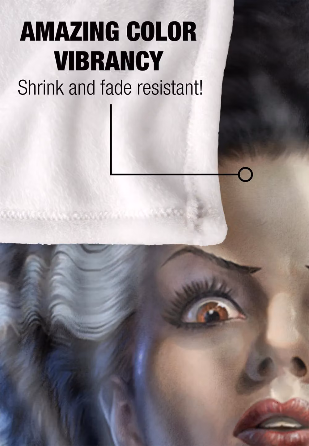Universal Monsters The Bride Silky Touch Super Soft White Fluffy Throw Blanket – 4