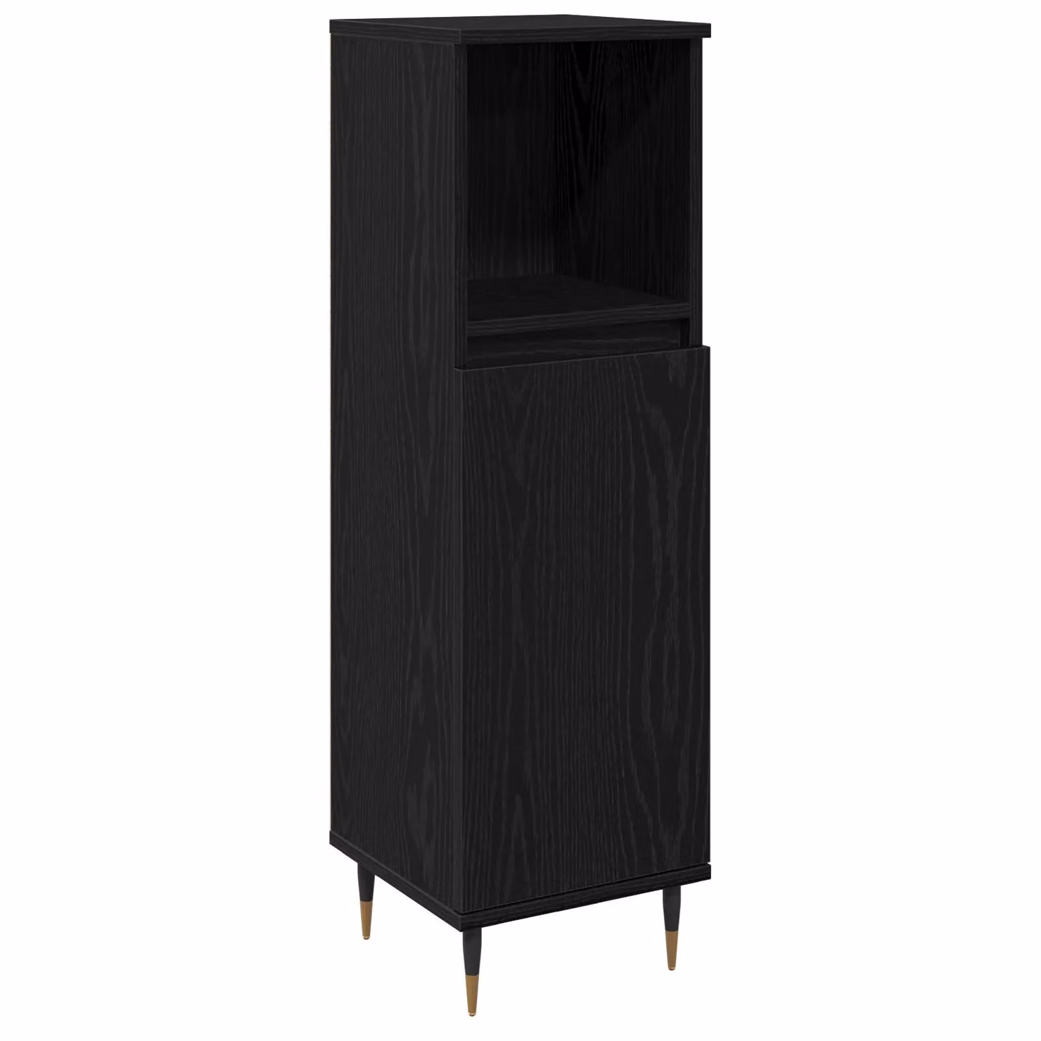 Berkfield Home Modern Black Oak Bathroom Cabinet, W/D/H: 30 x 30 x 100 cm – 2