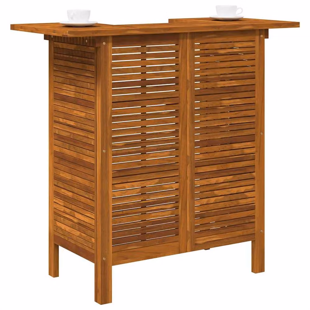 Berkfield Home Durable Bar Table in Brown Solid Oiled Acacia Wood, W/D/H: 110 x 50 x 105 cm – 2