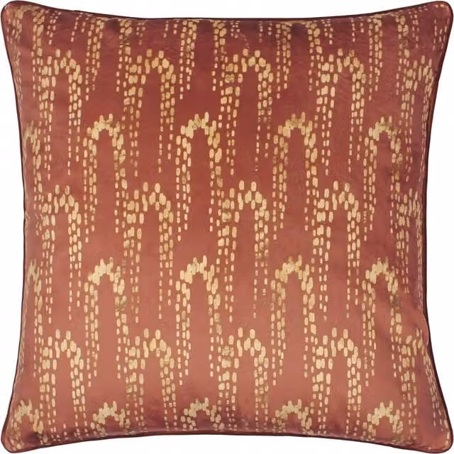 Wisteria Velvet Printed Square Cushion in Brown, 50 x 50 cm – 2