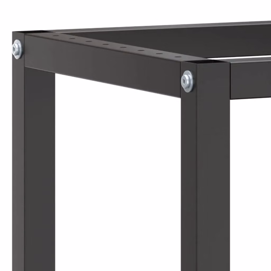 Berkfield Home Metal Work Bench Frame in Matte Black and Matte Red, W/D/H: 140 x 50 x 79 cm – 4