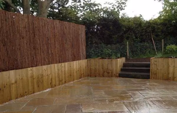 Papillon Brown Natural Wood Fencing Screening Mat, W: 300 cm, H: 100 cm – 2