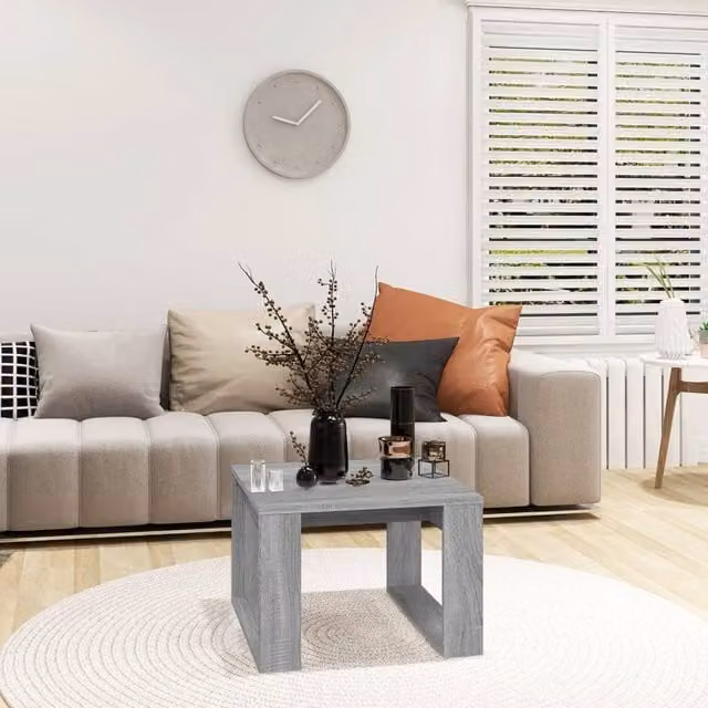 Berkfield Home Grey Sonoma Side Table, W/D/H: 50 x 50 x 35 cm – 1