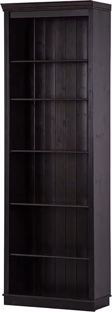Dorel Anita Pine Wood Bookcase with 6 Adjustable Shelves in Honey Lacquer