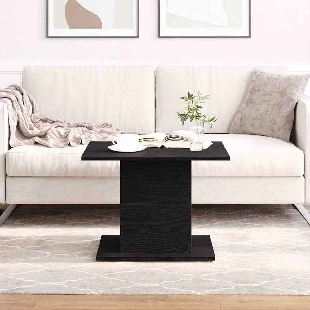 Berkfield Home Black Oak Coffee Table, W/D/H: 55.5 x 55.5 x 40 cm – 2