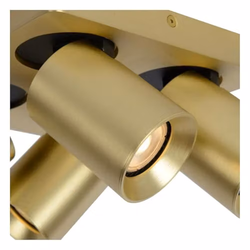 Lucide Nigel Dimmable LED Ceiling Spotlight GU10 in Gold/Brass – 3