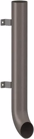 Lindab Anthracite Metallic Vandal Reinforced Steel Pipe with Shoe, Diameter: 102 mm, Length: 0.85 m