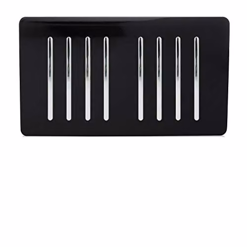 Trendi Modern Black and Silver Flush Plate Switch – 2