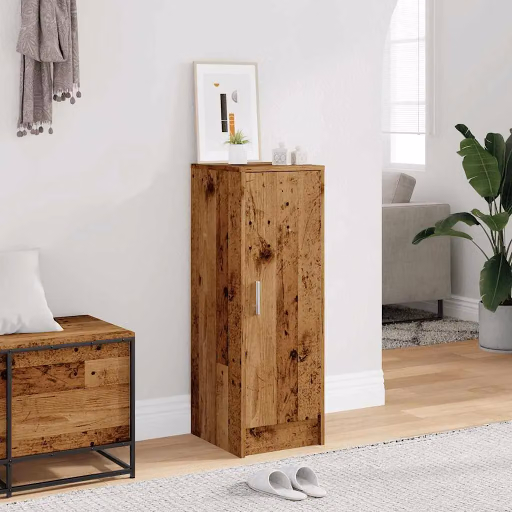 Berkfield Home Rustic Brown Shoe Cabinet in Engineered Wood, W/D/H: 32 x 35 x 92 cm – 3