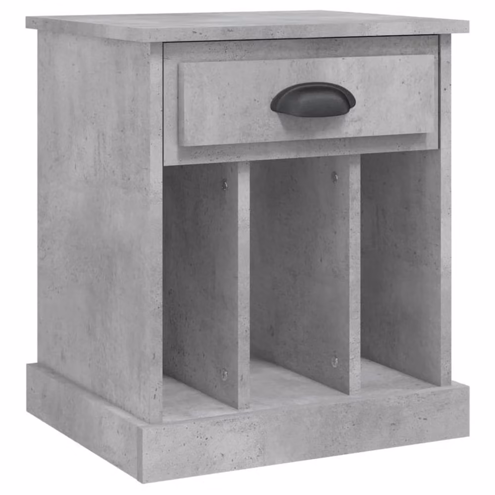 Berkfield Home Elegant Bedside Cabinet in Concrete Grey, W/D/H: 43 x 36 x 50 cm – 2
