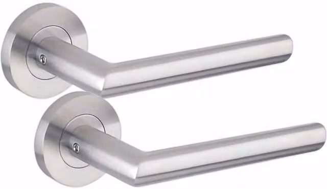 Golden Grace Nickel Plated Door Handle in Silver
