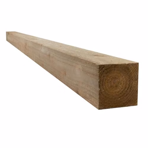 Snowdon Timber Treated Square Garden Fence Posts, Brown, H 180 cm x W 10 cm, 4 Pack