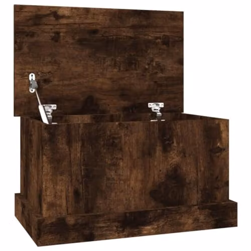 vidaXL Storage Box in Smoked Oak Brown, W/D/H: 50 x 30 x 28 cm