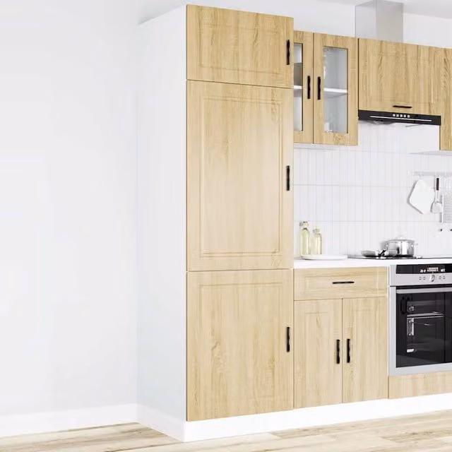 Berkfield Home Porto Kitchen Wall Unit in Sonoma Oak and Brown