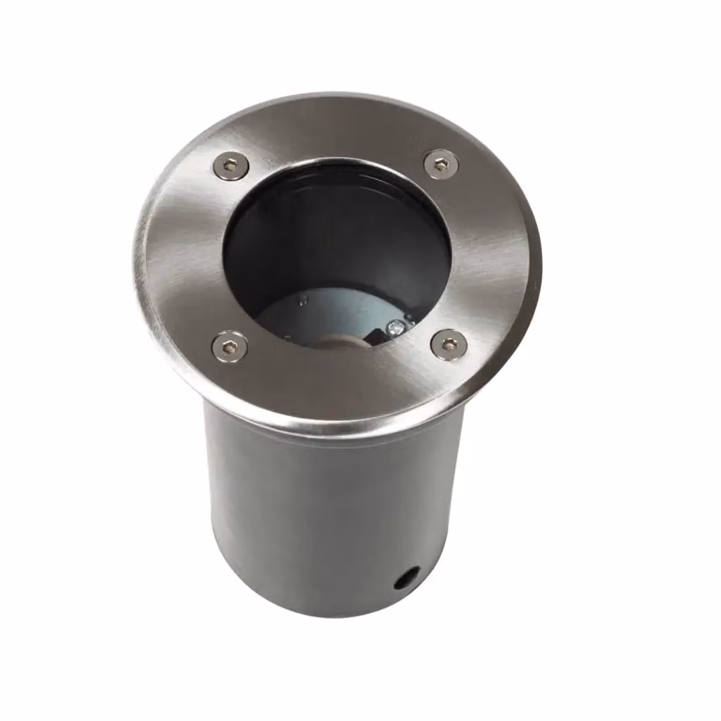 Berkfield Home 12 Piece Round Stainless Steel Outdoor Recessed Ground Lights in Silver – 3