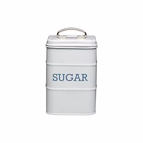 KitchenCraft Living Nostalgia Sugar Storage Canister, Grey, W: 11 cm, H: 17 cm – 1