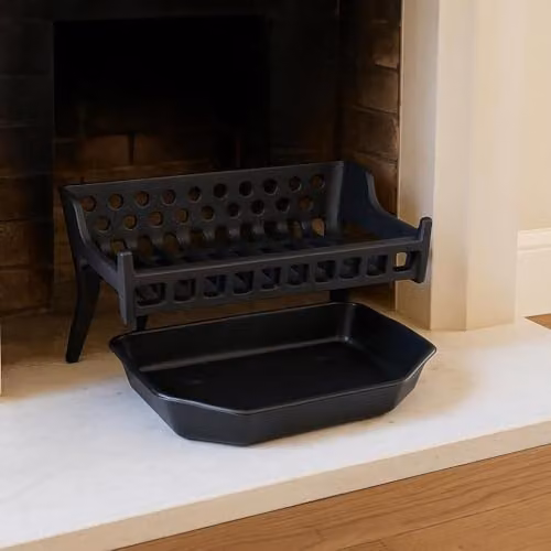 Almineez Traditional Steel Ash Pan in Black, Width: 28 cm – 3