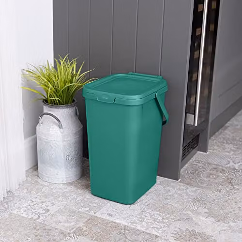Addis 18L Kitchen Recycling and General Storage Bin with Flip Lid, Green – 2