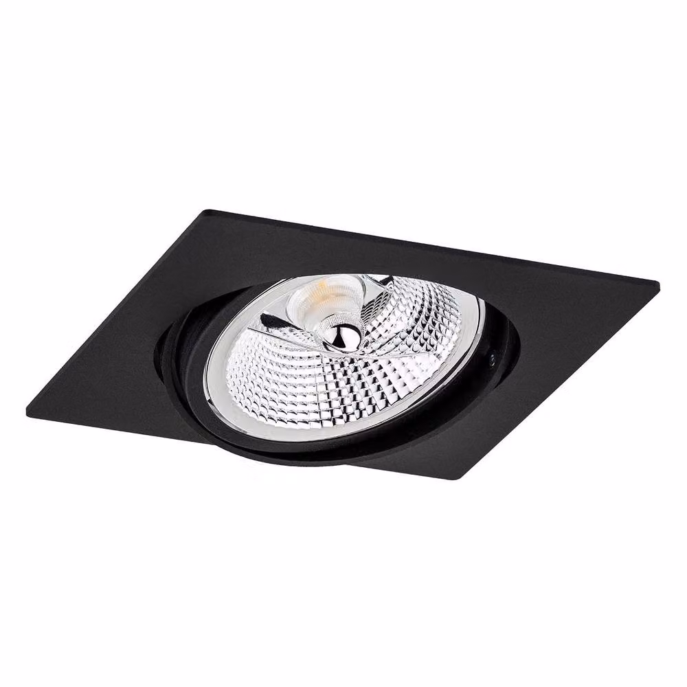 Netlighting Olimp Plus GU10 Single Square Recessed Downlight in Black – 2