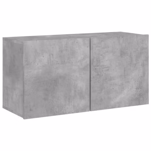 vidaXL Modern Wall-mounted TV Cabinet in Grey, W: 80 cm, D: 30 cm, H: 41 cm