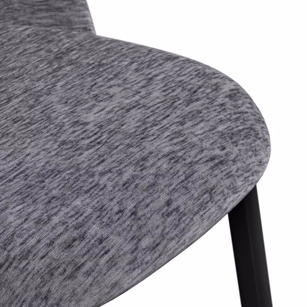 More4Homes Juno White Marble Ceramic Dining Table and 6 Raye Grey Velvet Chairs, W/D/H: 180 x 90 x 75 cm – 3