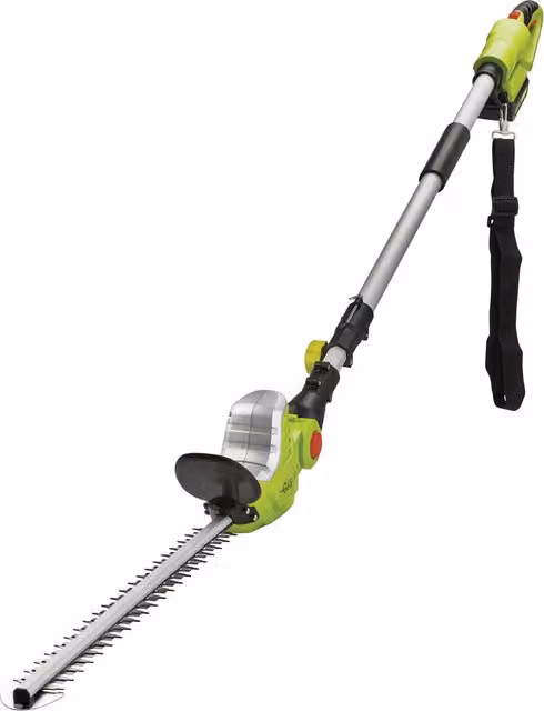 Garden Gear 20V Cordless Reciprocating Telescopic Hedge Trimmer with Rechargeable Battery, Green