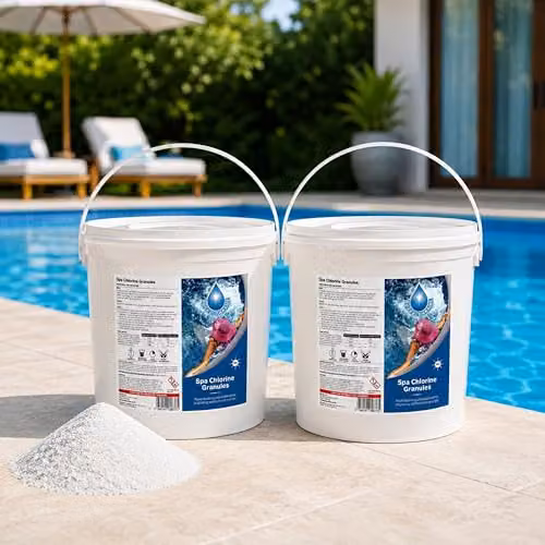 SHATCHI Stabilised Chlorine Granules for Hot Tubs, Spas and Swimming Pools, 10 kg – 2