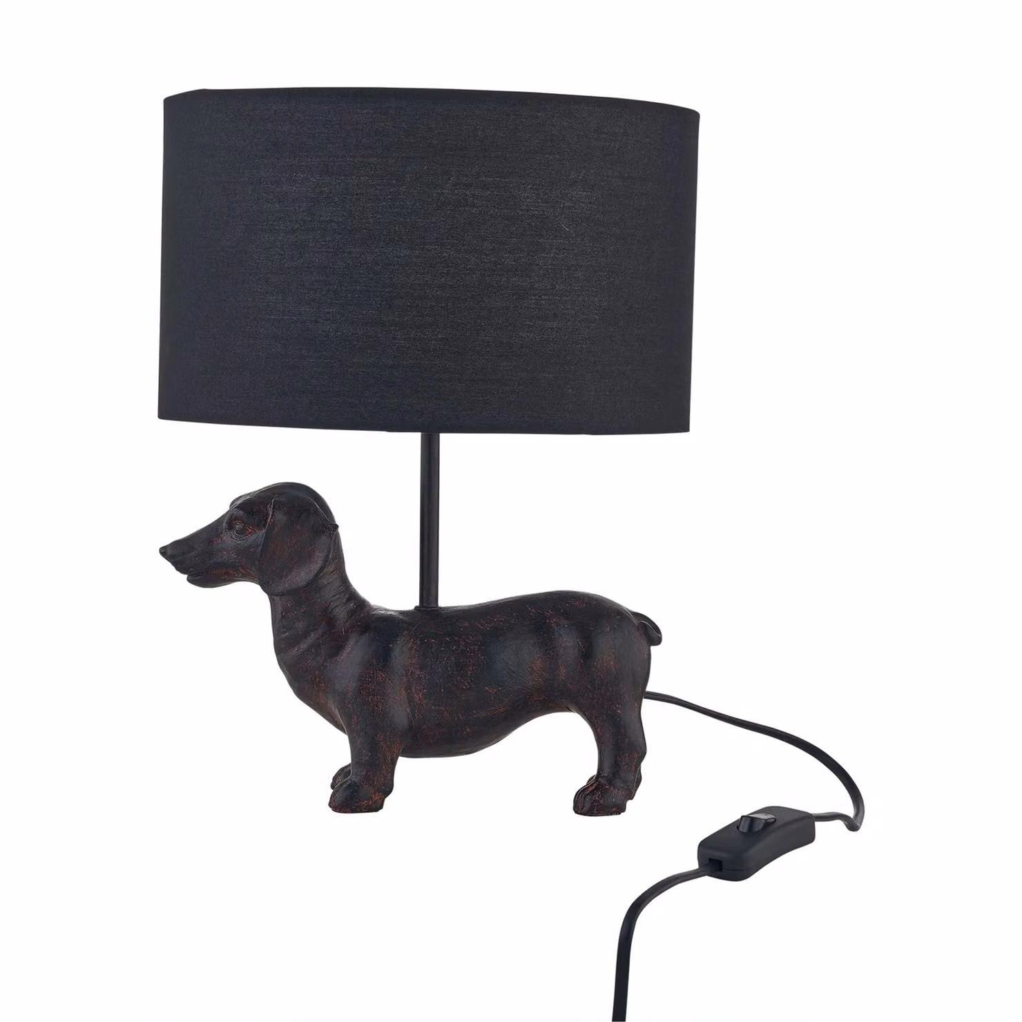 First Choice Lighting Ronnie Dachshund Dog Table Lamp with Black Fabric Shade, W/D/H: 25.5 x 25.5 x 33.5 cm – 2