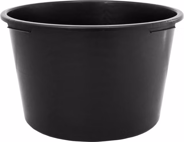 SolaDirect Heavy-Duty Multi Tub Bucket, Round Black Plastic Utility Container
