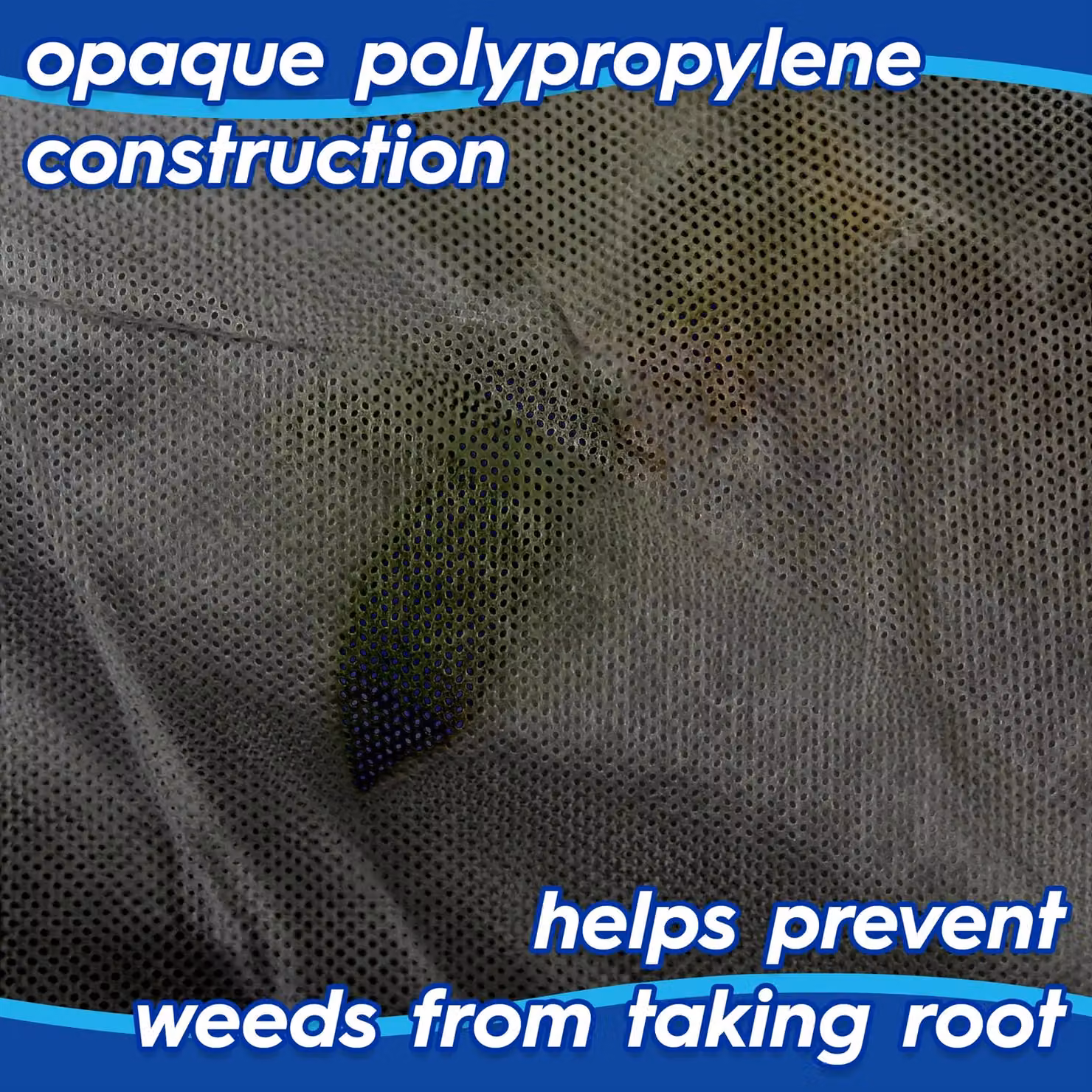 Harbour Housewares 50gsm Weed Control Fabric Set with Pegs and Plates, White, W: 1 m, L: 10 m – 2