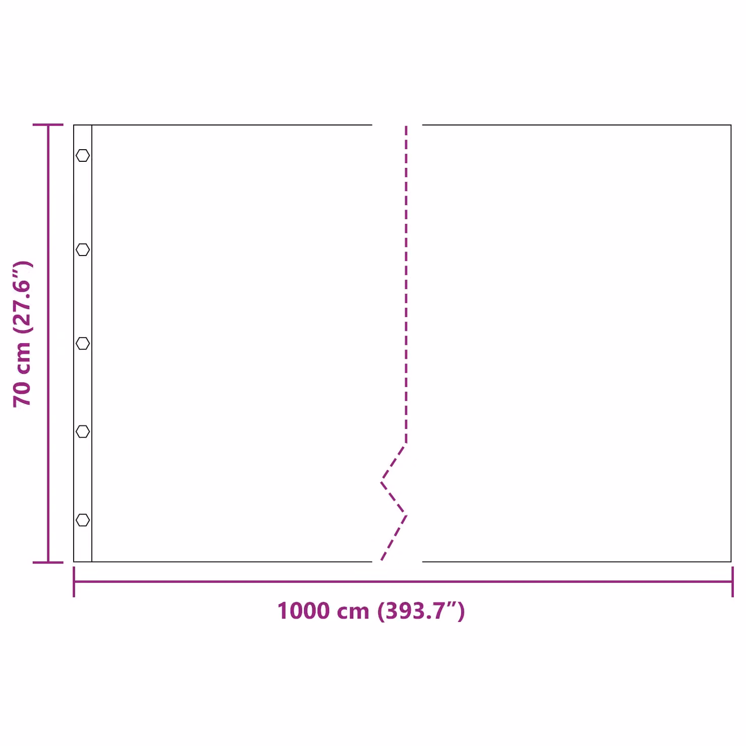Berkfield Home Root Barrier with Connecting Rails, Black, 0.7 x 10 m – 4