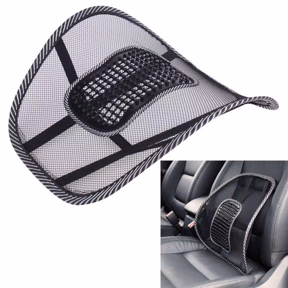 SPETLEK Black Breathable Mesh Lumbar Back Support Cushion for Car Seats and Office Chairs, W/H: 120 x 90 cm – 2