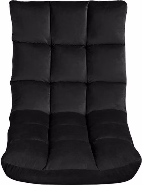 KORVIXA Adjustable Multi-Position Padded Gaming Chair in Black