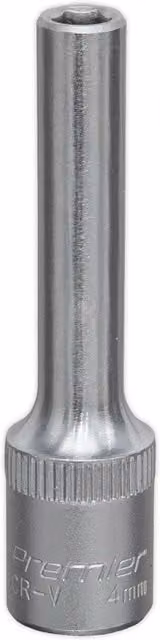 Loops 4mm Forged Steel Deep Drive Socket, 1/4 inch Square Drive, Chrome Vanadium, Silver – 1