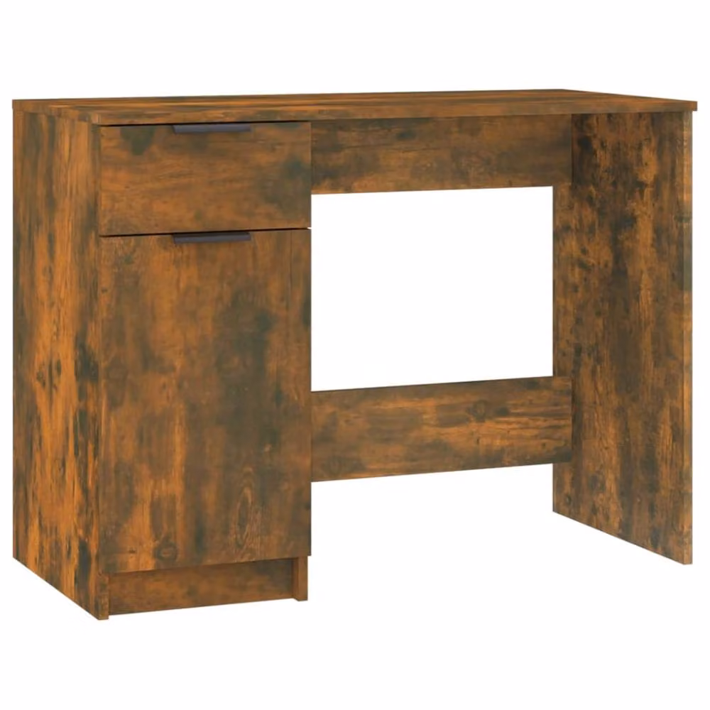 Berkfield Home Modern Writing Desk in Smoked Oak Brown, W/D/H: 100 x 50 x 75 cm – 2