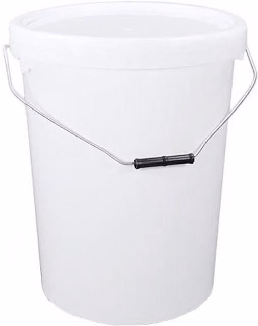 Storm Trading Group White Plastic Bucket with Lid and Handle, 20 Litre