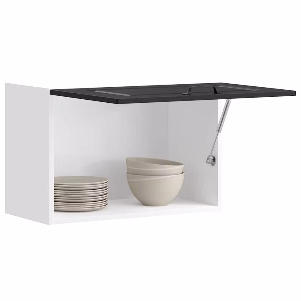 Berkfield Home Kalmar Modern Matt Black Kitchen Wall Cabinet Unit – 2