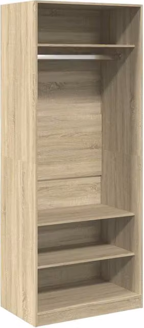 Berkfield Home Sonoma Oak Wardrobe in Light Oak, W/D/H: 80 x 50 x 200 cm – 1
