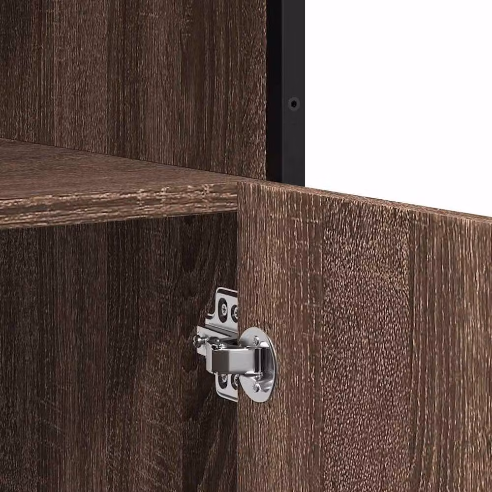 Berkfield Home Brown Oak Sideboard, W/D/H: 100 x 35 x 76 cm – 6