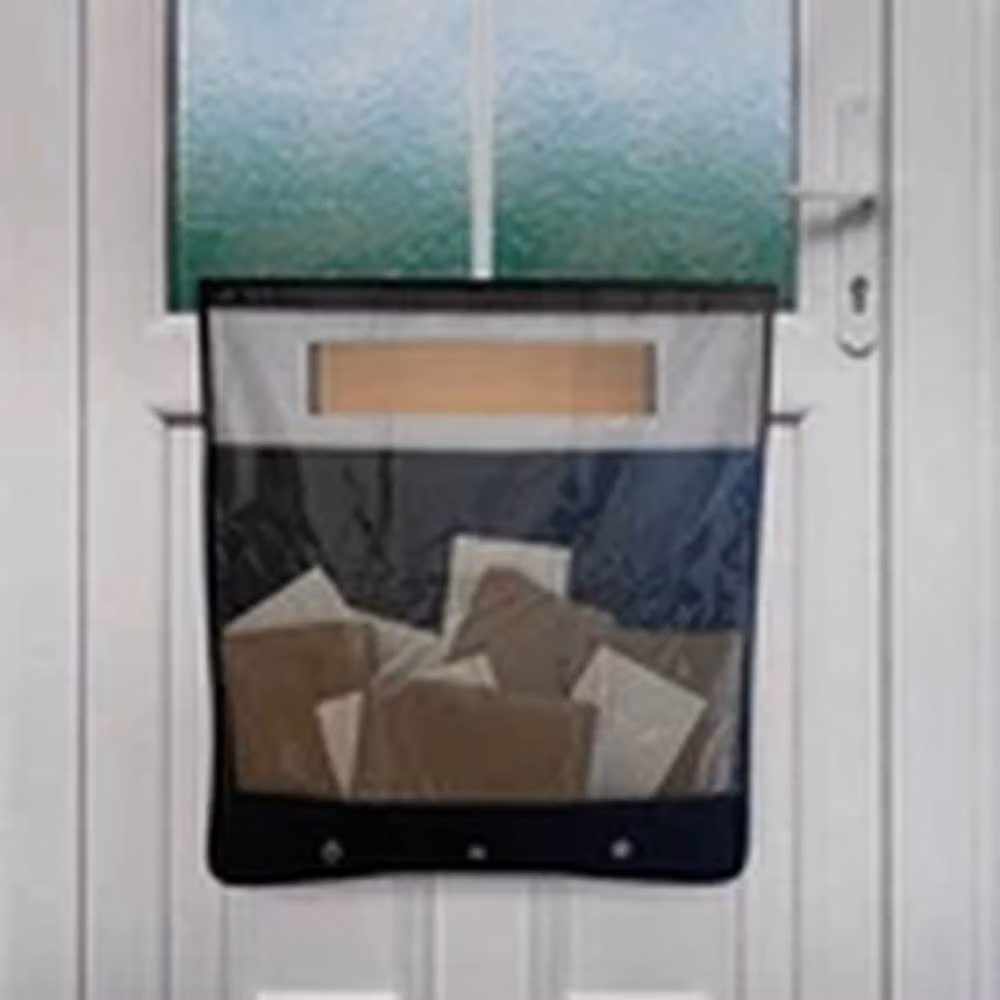 EONLION Self-Adhesive Large Letterbox Mail Catcher Bag in Black – 3