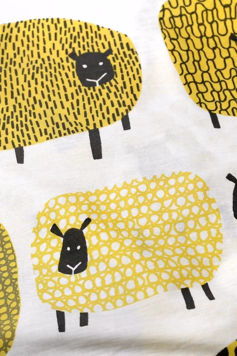 Fusion Dotty Sheep Reversible Duvet Cover Set in Yellow, W/D/H: 140 x 200 cm – 2