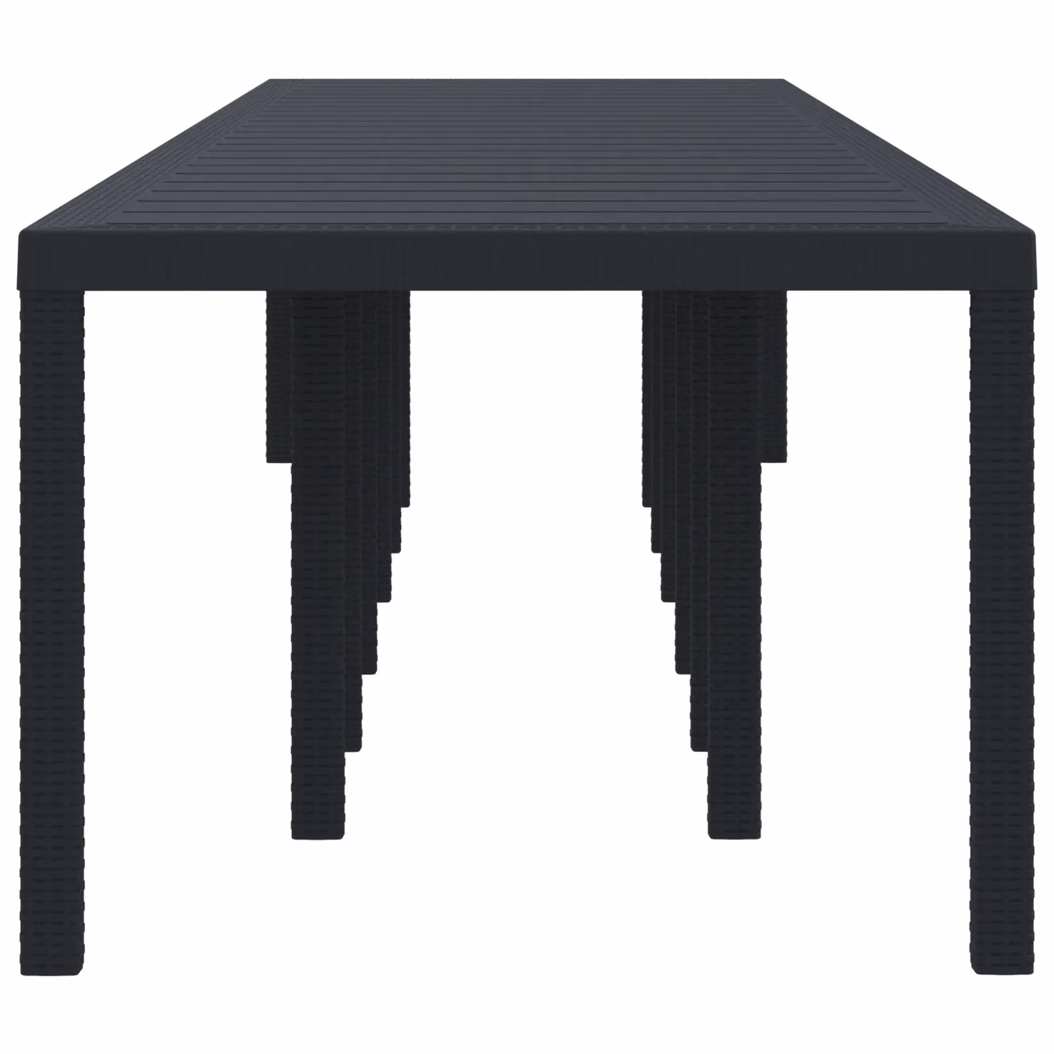 Berkfield Home Anthracite Poly Rattan Garden Table W: 400 cm, D: 100 cm, H: 73 cm – 4